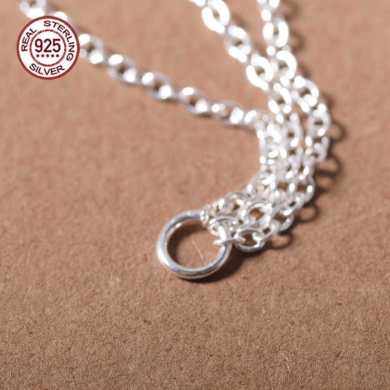 S925 3-Strand Beaded Cross Chain Tassel Pendant Findings
